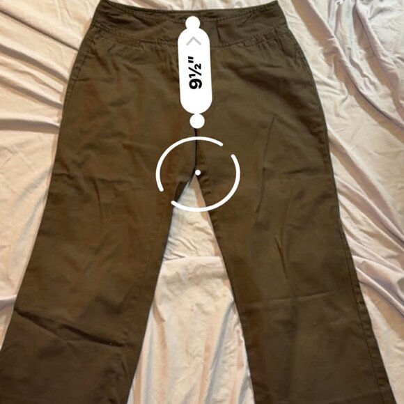 Mossimo brand Brown Cropped Khaki Pants - SIZE 8 - Picture 8 of 12